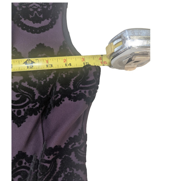 Victorian Soft Goth Midi Dress Dark Romance Whimsigoth Purple Black Gabby Skye 6 - Picture 10 of 13